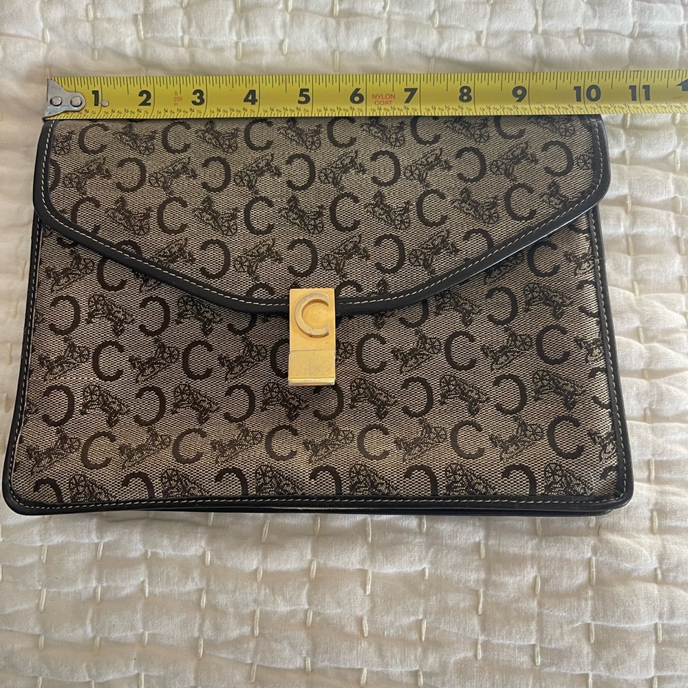 Celine Monogram Clutch in Brown and Black - Picture 12 of 12